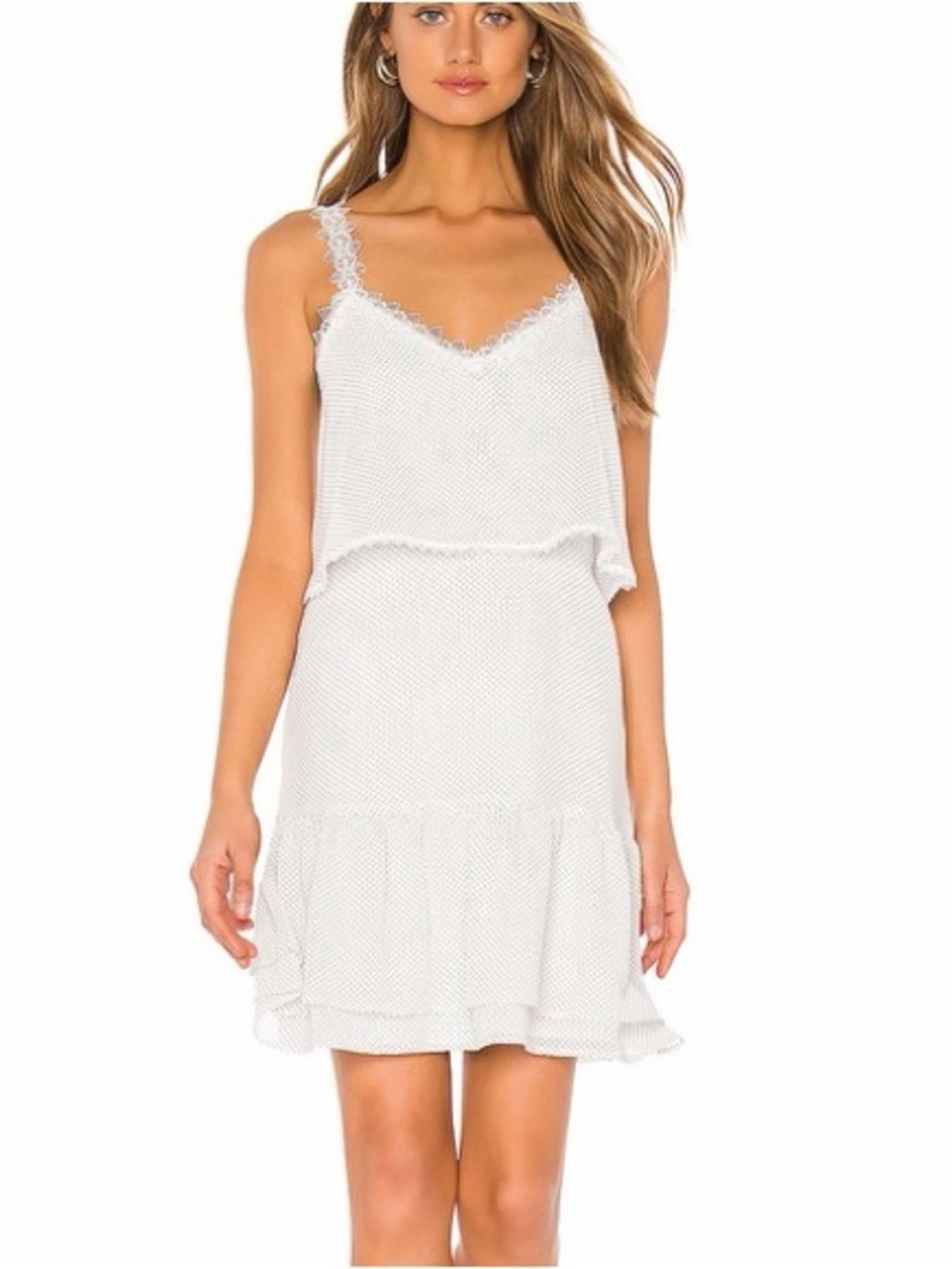 NWT BB Dakota Ivory Polka Dot Lace Mini Dress Size 6